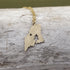 Gold Original Maine Flag Pendant Necklace